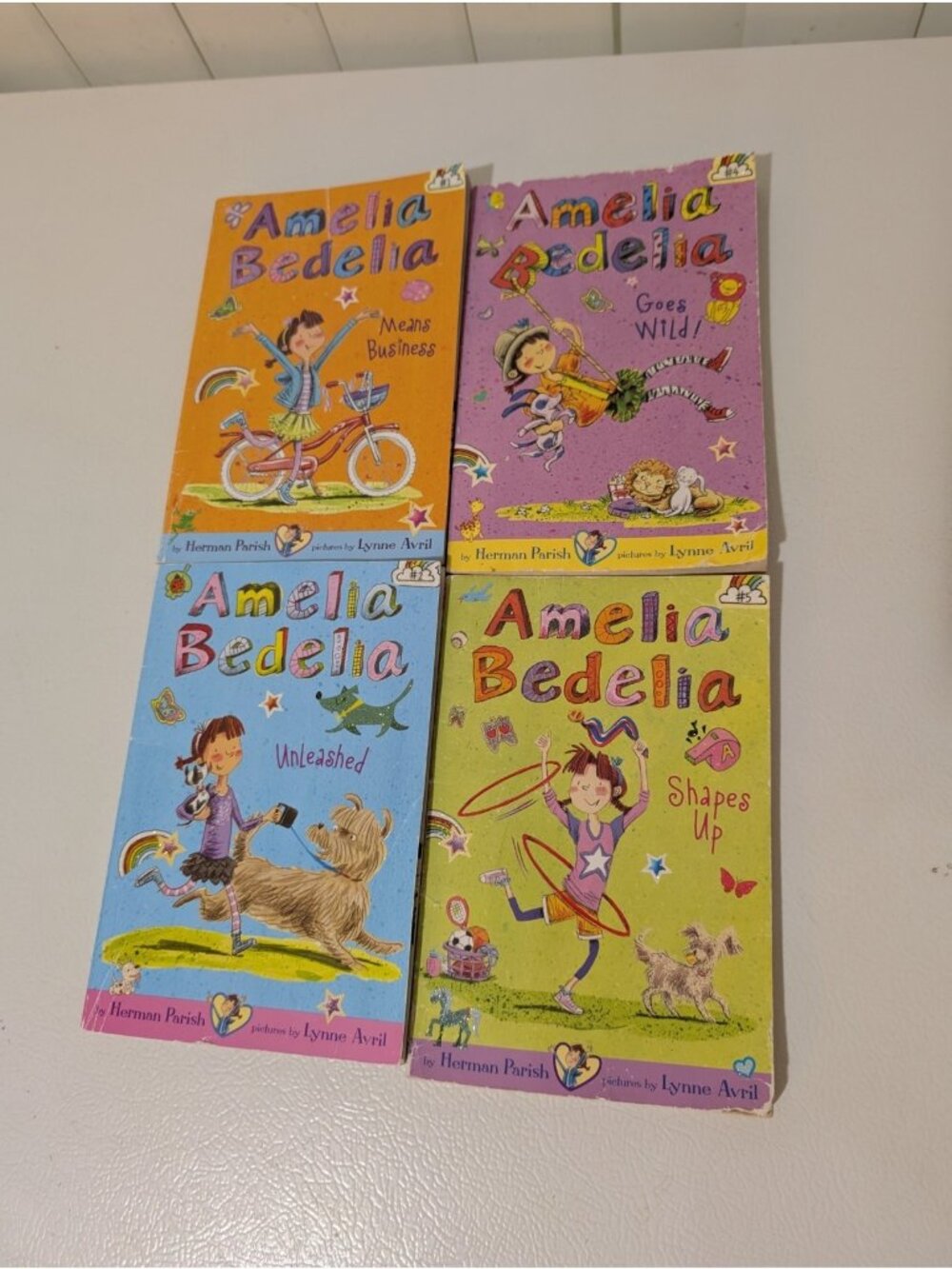Lot of 4 Amelia Bedelia Chapter Books Numbers 1, 2,4 & 5